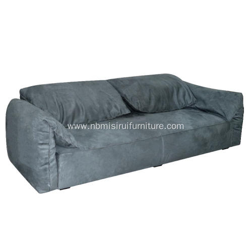 Imported frosted leather grey BAXTER sofa